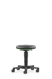 BIMOS Allround Hocker, Kunstlederpolster mit 400 mm Durchmesser, grüner Farbring Produktbild