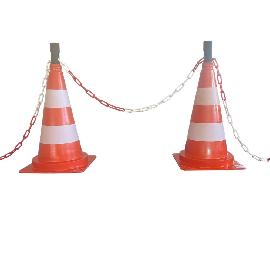 Schake Absperrkette rot/weiß, Kunststoff 6mm, VE 25m Produktbild