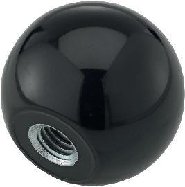 fortis Kugelknopf DIN319 Duroplast, Form E, 40mm, M10, Inhalt: 5 Stück Produktbild