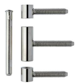 ELLEN Einbohrband 3tlg. Typ 320, Holz, mit Nylonbuchse, zum einbohren, vernickelt, Rollen ø 15mm, TG 60kg Produktbild