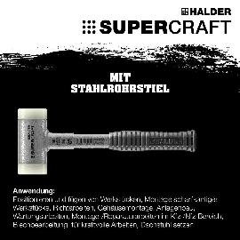 SUPERCRAFT-Schonhammer, mit bruchsicherem Stahlrohrstiel Produktbild