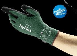 Ansell Mehrzweckhandschuh HyFlex® 11-842 schwarz/grün, 190 - 275 mm, Gr. 9 Produktbild