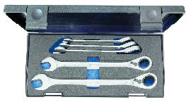 GEDORE Maulschlüssel-Satz Ringratsche, umschaltbar 5-teilig, SW 8-19mm, 7 UR-005 Produktbild