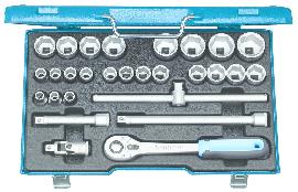 GEDORE Steckschlüsselsatz 28-teilig, 6-kant, 1/2", 10-36mm, Nüsse Knarre, 19 VMU-10 Produktbild