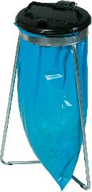 gewa Abfallsammler 1x120 l Stationär mit Deckel schwarz Produktbild