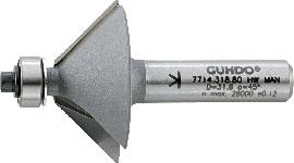 GUHDO HW-Fasefräser Schaft-ø8mm D31,8 l12,7 45°d Z2 Produktbild