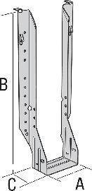SIMPSON Strong-Tie EWP Formteil ohne Auflageschenkel, Stahl verzinkt, IUSE 399/61 Produktbild