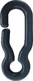 TEMKA Universalhaken schwarz für Kunststoffkette Produktbild