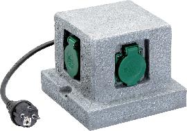 UNITEC Garten-Steckdosen-Verteiler, Quader, 4-fach, IP44 Produktbild