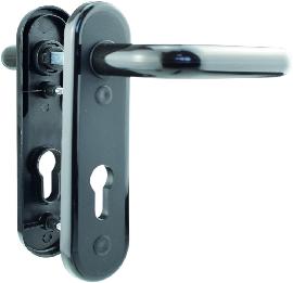 Bever & Klophaus FH-Drückergarnitur,Kurzschild,oval 83 P,PZ,9/72,schwarz Produktbild