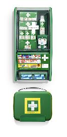 CEDERROTH Erste-Hilfe-/Brandwunden-Station mit Füllung DIN 13157 Produktbild