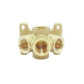 RIEGLER Verteiler zur Wandbefestigung, 5 Anschlüsse G 1/2", 3 Anschlüsse vorne Produktbild