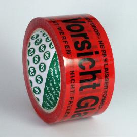 Gerlinger Warnband F24 leuchtorange "Vorsicht Glas" 66m x 50mm Produktbild