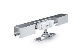 GEZE Schiebetürbeschlag mit Laufschiene Rollan 40 NT, Aluminium Produktbild