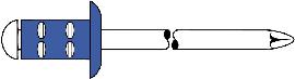 PolyGrip® Mehrbereichs-Blindniet Stahl/Stahl, Standard, Flachrundkopf Produktbild