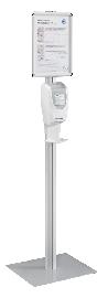 GREVEN Spendersäule, Metall mit DIN A3 Info.-rahmen für Neptune touchless o. Euromat Spender Produktbild