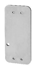 DENI Montageplatte, für Türwächter, zum Kleben, silbergrau Produktbild