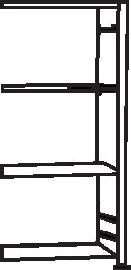 FORUM - NB Steckregal Anbaufeld 2000 x 1000 x 400mm verzinkt Produktbild