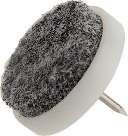 DRANSFELD, Filzgleiter rund mit Nagel, zum Einschlagen, Kunststoff/Filz, weiß Produktbild