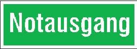 SafetyMarking Zusatzschild-Rettung „Notausgang" Produktbild