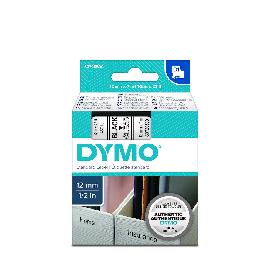 DYMO Schriftband 45010 schwarz/transp. 12mm x 7m Produktbild