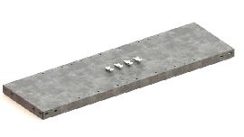 META CLIP 100 Zusatzboden 1000 x 300 vzk kpl. mit 4 Fachbodenträger Produktbild