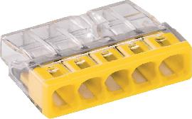 Wagoklemme 5x 0,5-2,5mm² gelb Produktbild
