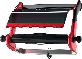 TORK Wandhalter für Putzpapierrolle bis 430mm Rollenbreite, rot/schwarz Produktbild