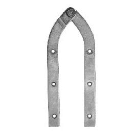 POLLMANN Stehleiterband,gebogen,zum Anschrauben,Eisen, galvanisch hell verzinkt Produktbild
