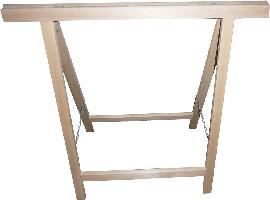 Zelos Holzklappbock 75x75cm klappbar Universal, Naturbelassenes, unbehandeltes Kiefern-oder Lindenholz, ca. 2.000g • Maße geklappt: (BxHxT) ca. 75x75x4,0cm Produktbild