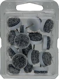 DRANSFELD, BOX Filzgleiter rund mit Nagel, zum Einschlagen, Kunststoff/Filz, weiß Produktbild