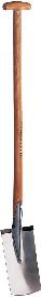 SHW Edelstahlspaten mit Tritt und Eschen-T-Stiel Produktbild