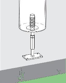SIMPSON Strong-Tie Pfostenhalter, mit Gewindedorn, höhenverstellbar, feuerverzinkt, PCNB 40G-R Produktbild