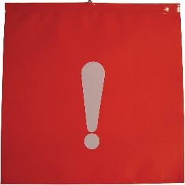 Hoffschmidt Werbeflaggen Schlussfahne 30 x 30cm mit Aufdruck Ausrufezeichen Produktbild