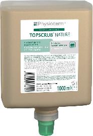 Physioderm TOPSCRUB® NATURE Handreiniger parfümiert mit Bioreibemittel, 1L Neptuneflasche Produktbild