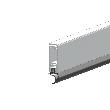 ELLEN Abdichtungsschiene ASP mit Silikond. z. schrauben, Alu silber, H 34,5mm x L 2300mm, St 8,5mm Produktbild