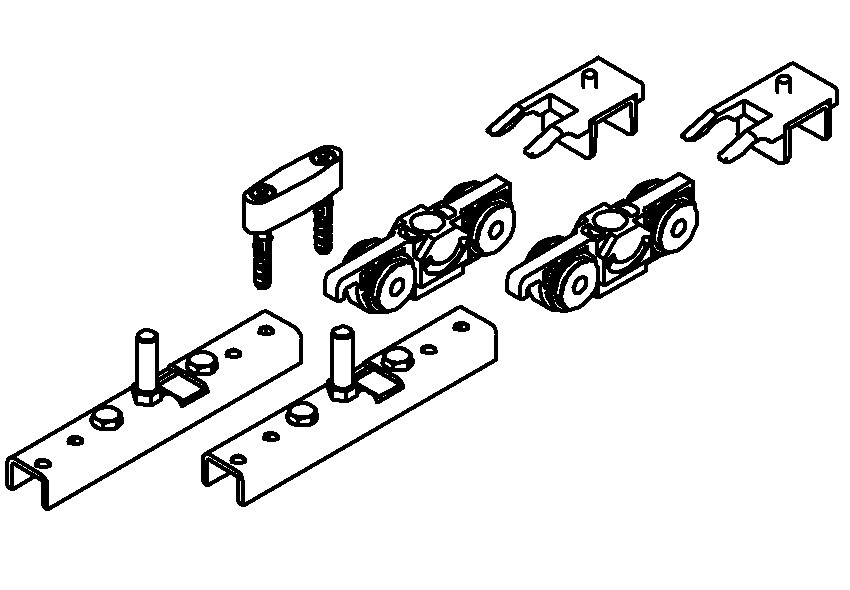 HELM Objekttür-Schiebetürbeschlag,73 ME-V,Materialkombination Produktbild img2 S