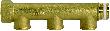 RIEGLER Verteilerrohr, 3 Abgänge, Eingang 2x 3/4", Ausgang 3x 1/2" I, Messing Produktbild