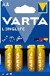 VARTA Batterie LONGLIFE AA Produktbild img2 S