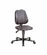 BIMOS ESD Arbeitsstuhl Unitec mit Rollen, Kunstleder schwarz und Stahlfußkreuz, Sitzhöhe von 440-590 mm Produktbild