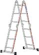 HYMER Vielzweckleiter, Alu, 4 x 4 Sprossen, Länge 4,59m Produktbild img1 S