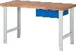 Rau Werkbank 7001 B1500xT700xH790-1140mm 1xSchublade 150 RAL7035 / RAL5010 Produktbild img1 S