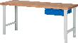 Rau Werkbank 7001 B2000xT700xH790-1140mm 1xSchublade 150 RAL7035 / RAL5010 Produktbild img1 S