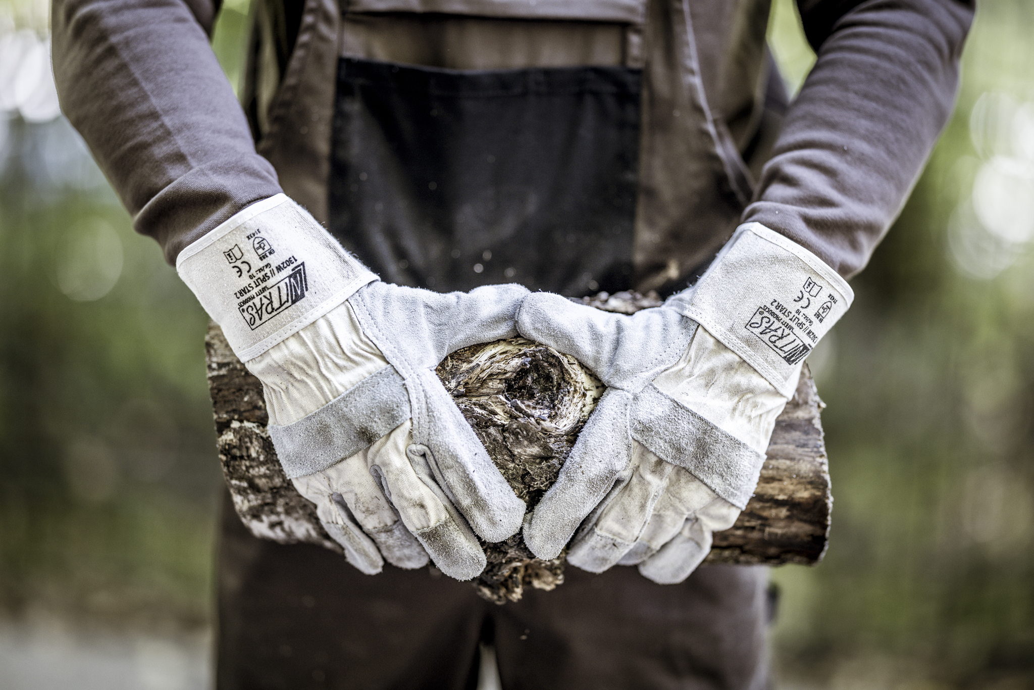 NITRAS SPLIT STAR 2, Rindspaltlederhandschuhe, naturfarben / grau, EN 388 Produktbild img2 L