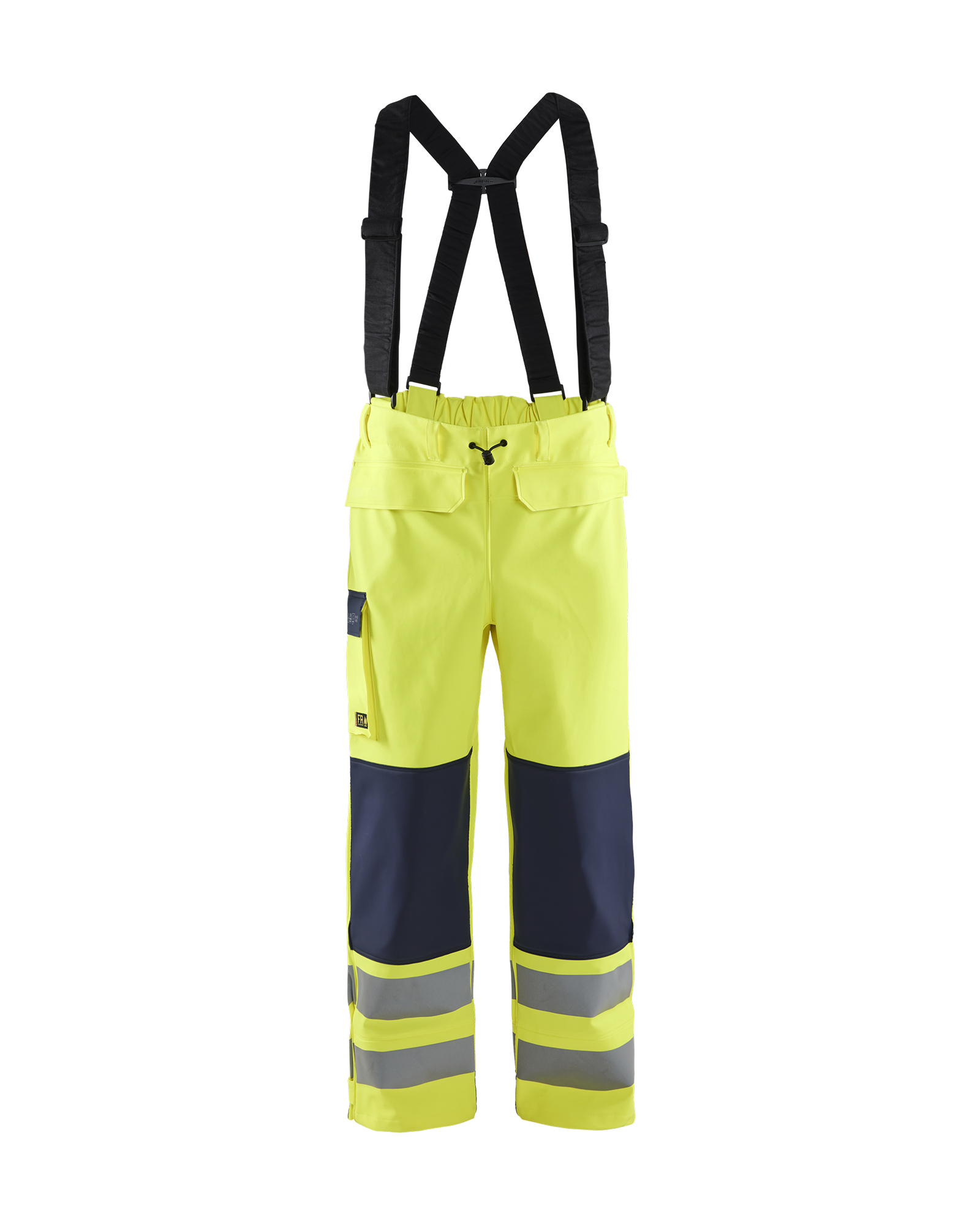 Blåkläder Flammschutz Regenhose Level 2 High Vis Gelb/Marineblau Produktbild img1 L