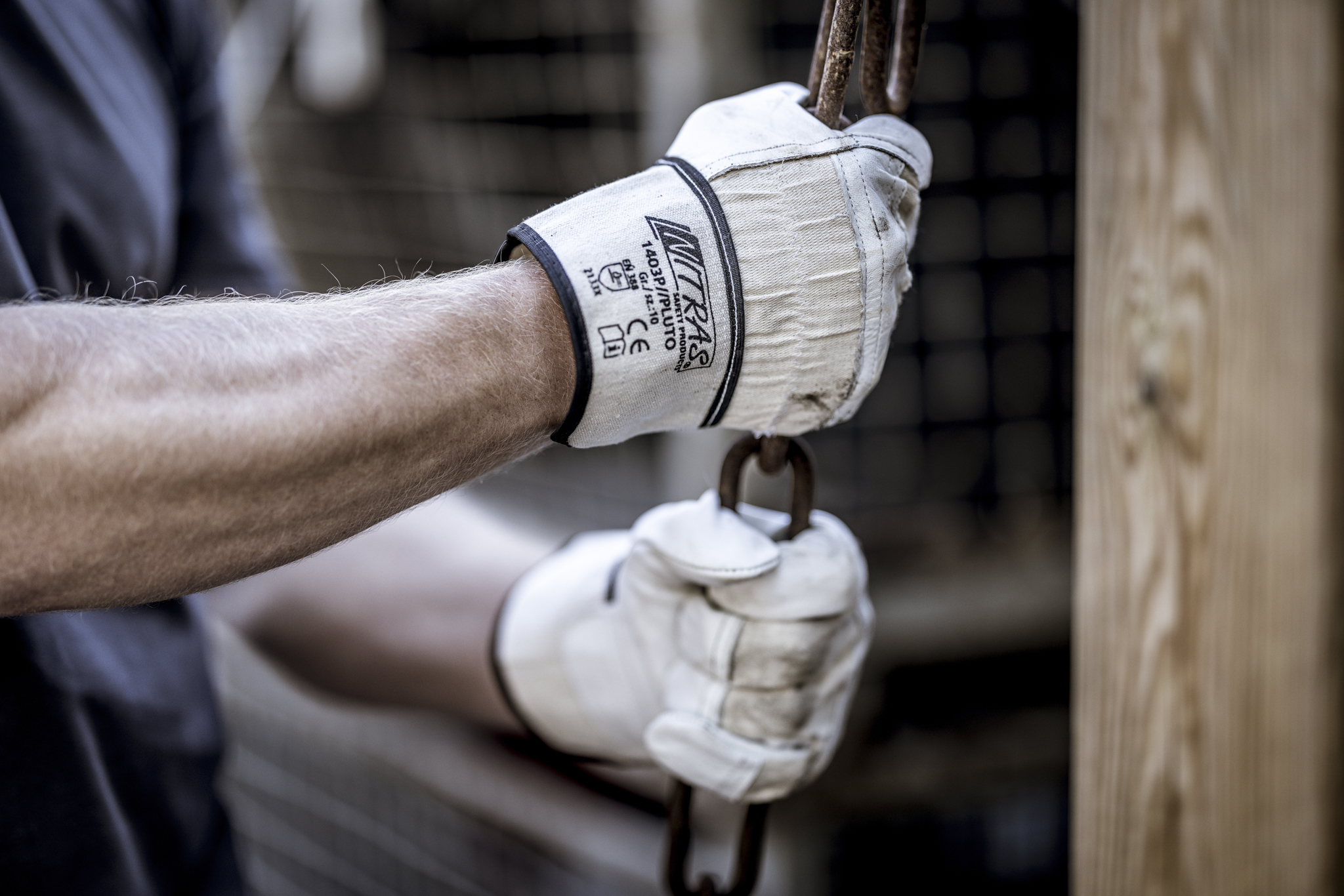 NITRAS PLUTO, Rindvolllederhandschuhe, naturfarben / grau, EN 388 Produktbild img2 L