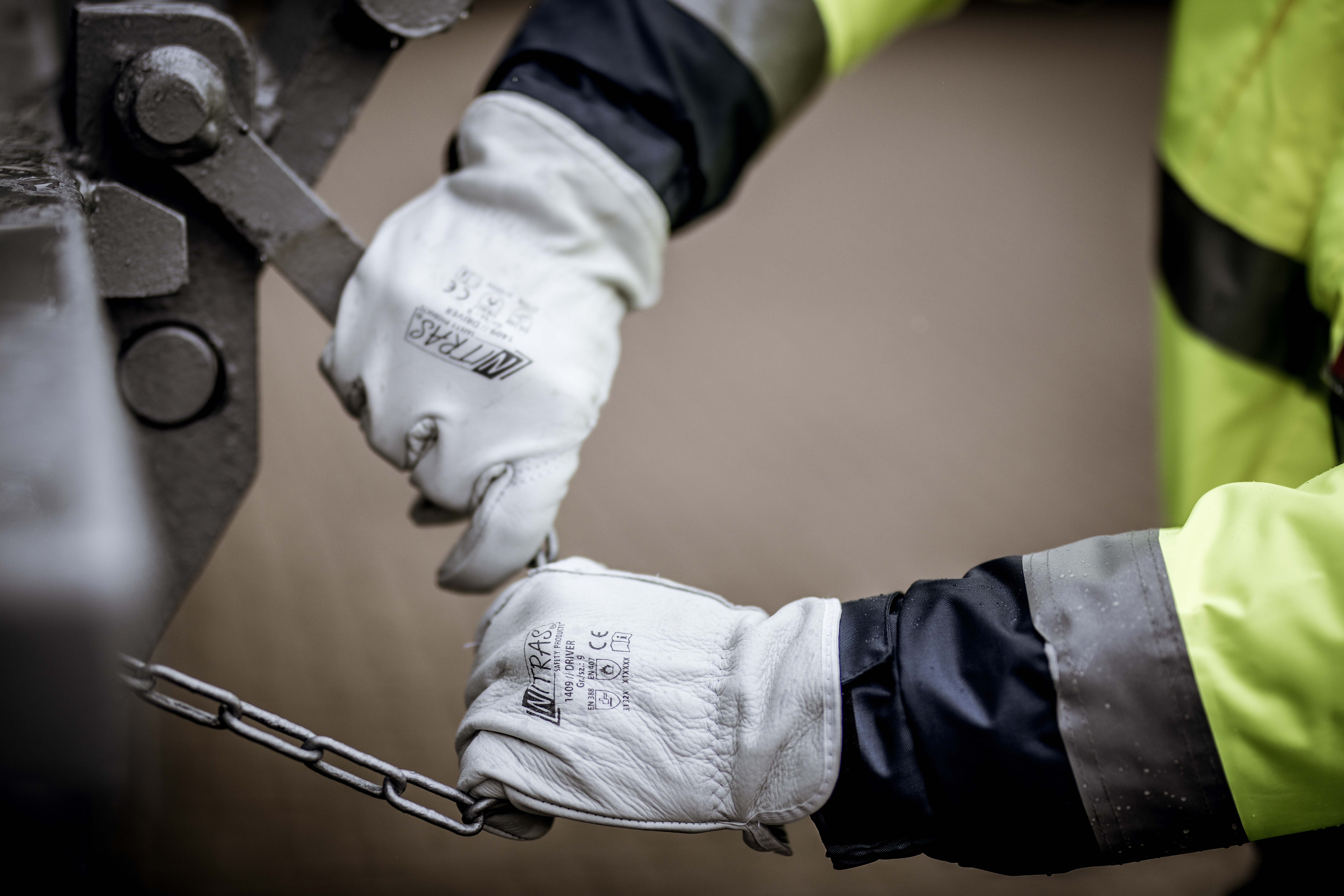 NITRAS DRIVER, Rindvolllederhandschuhe, grau, EN 388, EN 407 Produktbild img2 L