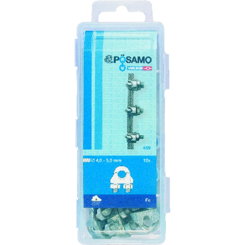 PÖSAMO Drahtseilklemme verzinkt 3mm, 15 Stück Box Produktbild img1 L