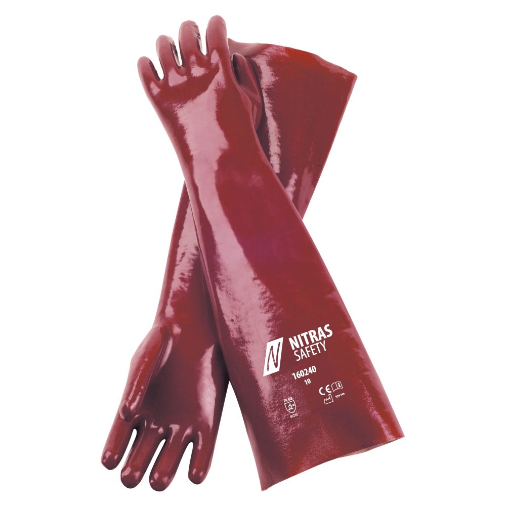 NITRAS PVC-Handschuhe, rot, EN 388 Produktbild img1 L
