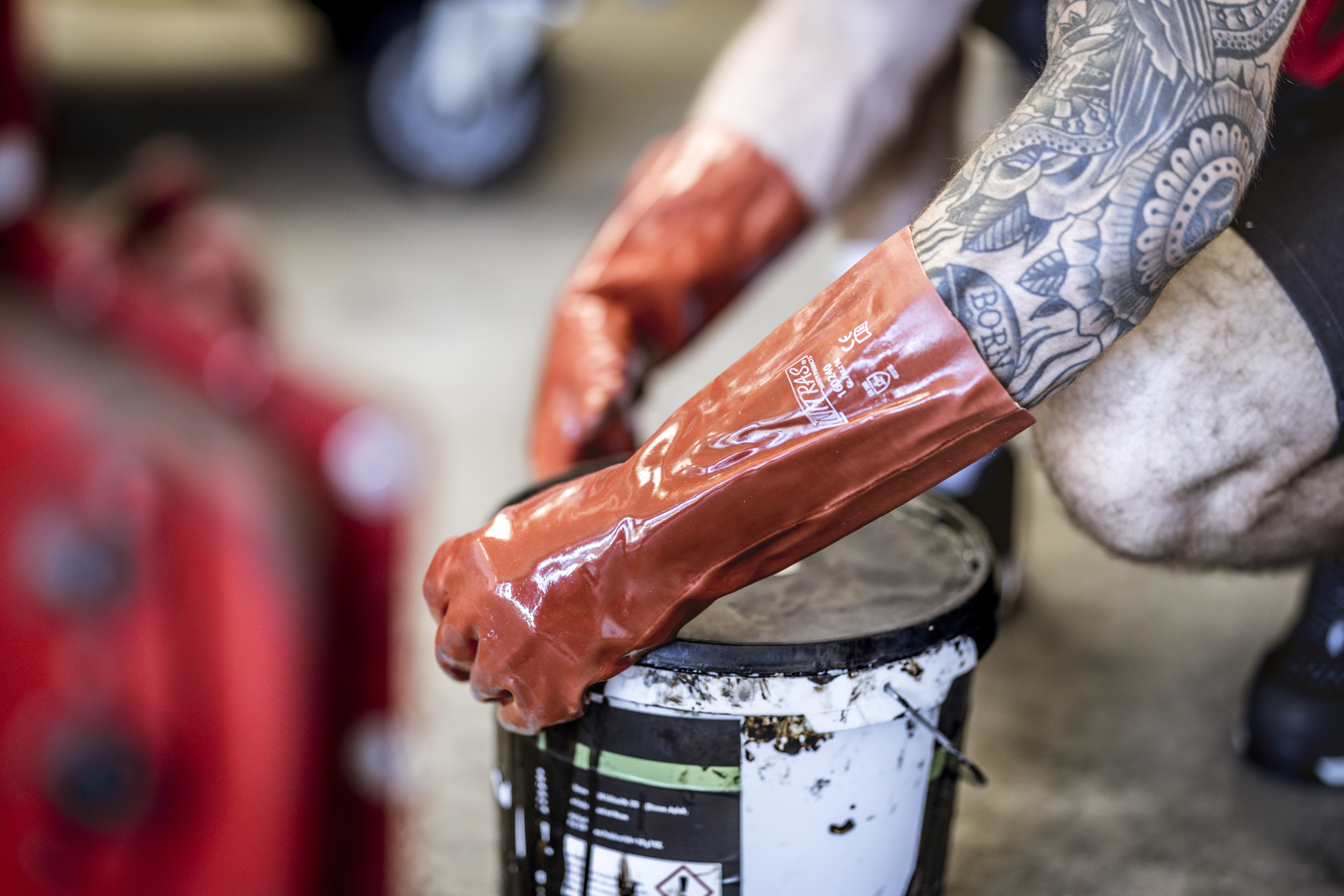 NITRAS PVC-Handschuhe, rot, EN 388 Produktbild img2 L